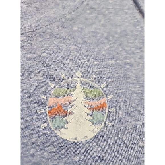 Ocean & Coast‎ Ling Sleeve Tshirt Heather Blue Large With Tree Crest Ladies - Picture 3 of 9